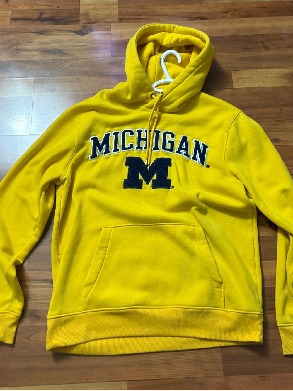 Michigan Men's Yellow Pullover Hoodie